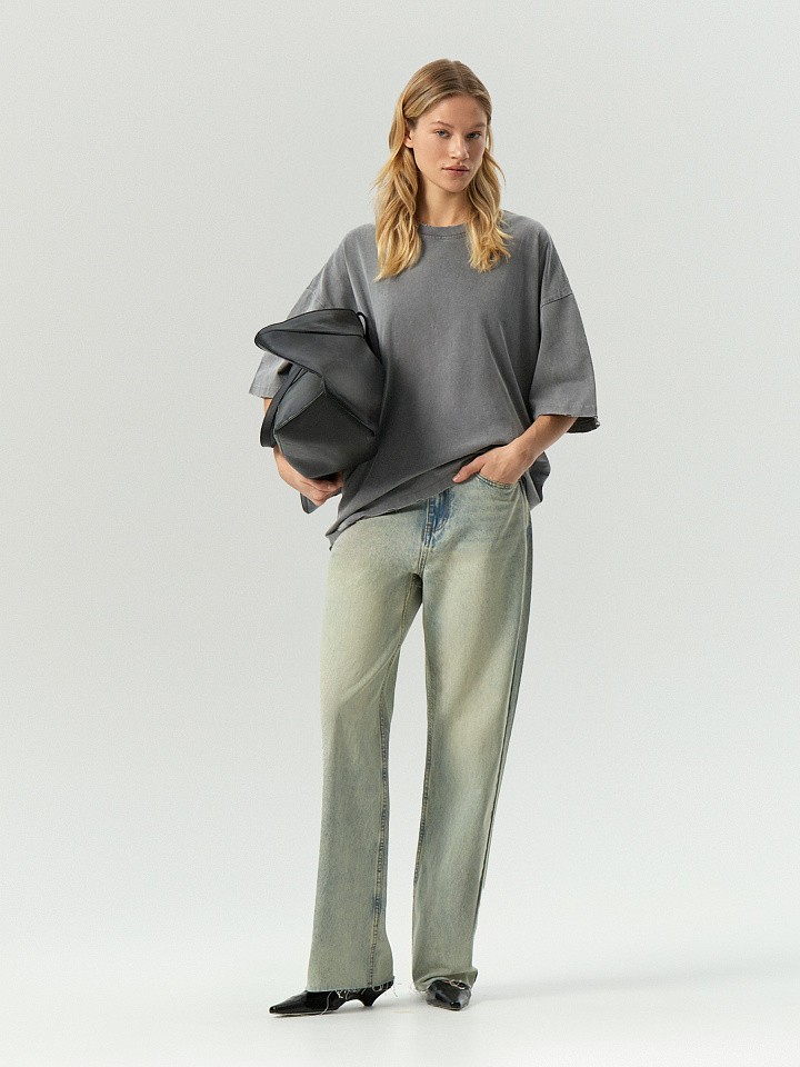 Футболка oversize с эффектом варки Футболка oversize с эффектом варки
